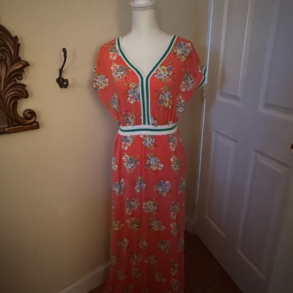 Dress Matilda Jane Floral Coral Maxi - Picture 1 of 9